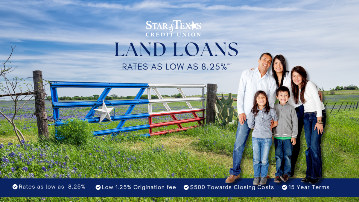 Family Standing in Field in Texas Land Loans Available