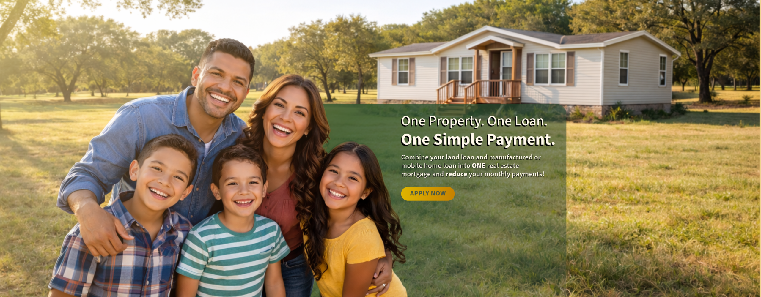 Combine your land and home loan into one mortgage with the Star of Texas Land & Home Conversion Loan